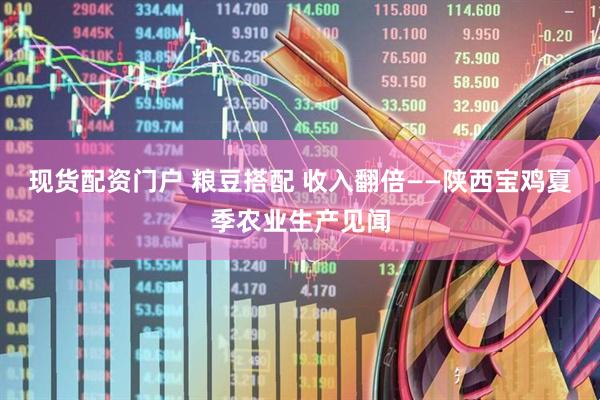 现货配资门户 粮豆搭配 收入翻倍——陕西宝鸡夏季农业生产见闻